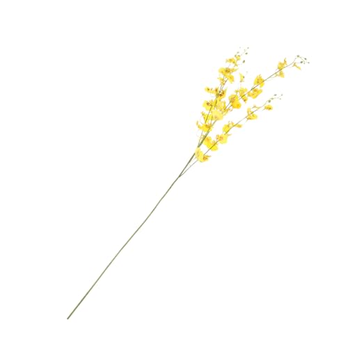 GARVALON Flor Artificial De Orquídea Oncidium De Seda Larga Talla Decoración Estilo Nórdico para Bodas y Fotografía para Amigos y Familia