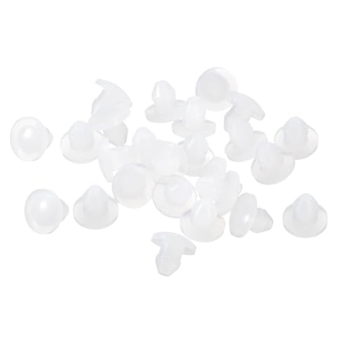 Image of uxcell 28Pcs Silicone Plugs, Rubber Round Snap in Locking Hole Plugs for 3.5-4mm Hole, Hole Stoppers Waterproof Hole Plug for Metal Tube, Furniture End Caps Inserts, Translucent