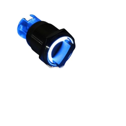 Bouton interrupteur rotatif 19mm commutateur métallique 2 positions LED jaune 6V