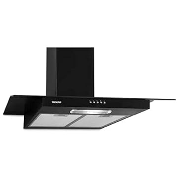 SUGGAR DEPURADOR E EXAUSTOR DE AR VIDRIO PRETO 90CM 127V