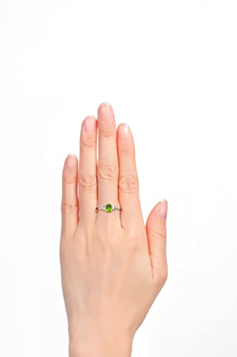 Image of Rylos Sterling Silver Classic Birthstone Ring - 7X5MM Oval Gemstone & Diamonds - Women's Jewelry, Sizes 5-10