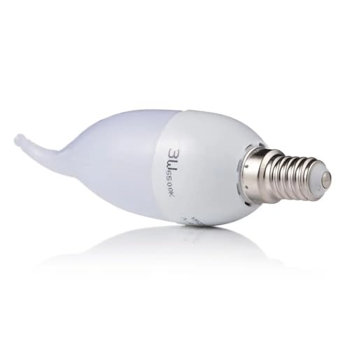 Bombilla LED tipo vela E14 de 3W para lámpara de araña y luces decorativas de salón, 10 unidades