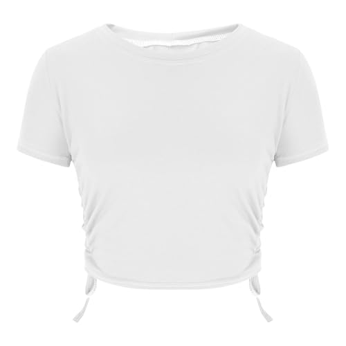 Womens Crop Tops Summer Fashion Teen Girls Y2K Going Out Tops Short Sleeve Slim Fit Casual Workout Tshirts Blouses4