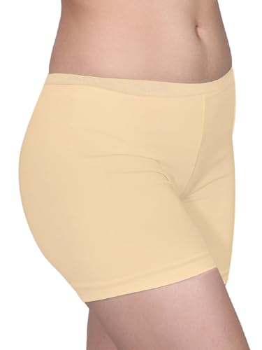 Image of DChica Essentials Women Boyshorts Panties, Bloomers for Women's with Good Hip Coverage & Inner Elastic, Seamless, High Rise Underwear Shorts - (Pack of 1 & 2) Solid Colors