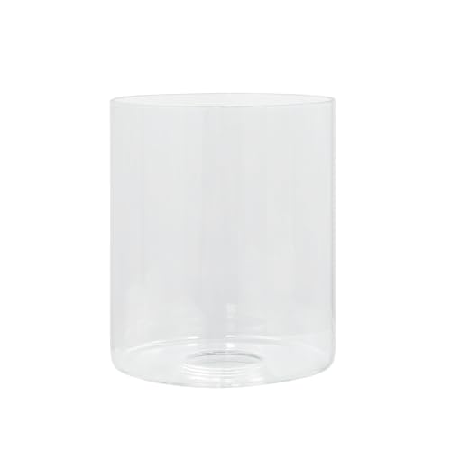 Image of Aspen Creative 23648-60-3 Clear Glass Shade, 1-5 /8 inch Fitter Size, 4-5 /8 inch Diameter x 5-3 /4 inch Height, 3 Pack