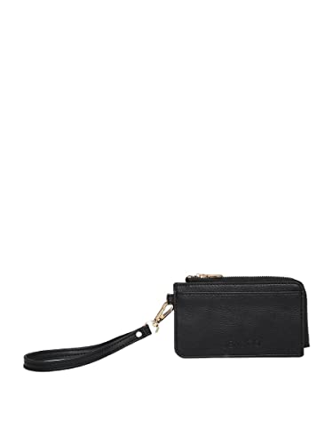JEN & CO. Wallet With Strap Wrist Wallet - Slim Wallet Annalise Wallet with Card Holders & Zip Compartment, Black (WL2081-BK) - Main Image