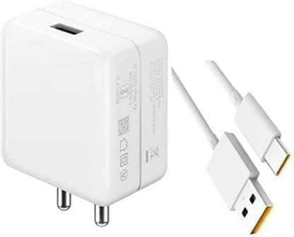Image of Original 30W SuperDart Charging Adapter with USB to Type C Cable Compatible with Realme X Series -(Adapter & Cable)