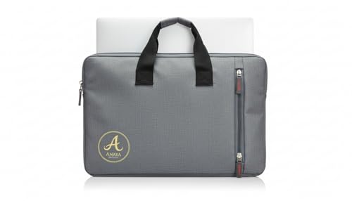 Image of 15.6 inch Laptop Sleeve with Handle - Water Resistant Case for MacBook HP Dell Lenovo (Black,Grey)
