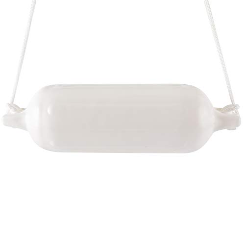 Novelbee 4 Pack Of 4.5" X16 Ribbed Twin Eyes Boat Fender With Lines,Pump And Needle For Boat Or Dock (White) #TOP3