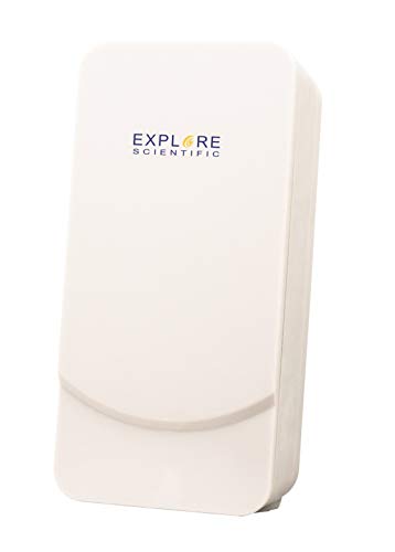 Explore Scientific Sensor de temperatura inalámbrico ST1002, montaje en pared o escritorio, compatible con Explore Scientific   RPW3008, blanco
