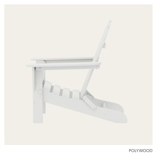 POLYWOOD AD5030WH Classic Folding Adirondack Chair, White 35.7 x 29 x 35.7 inches by Polywood - Image 5