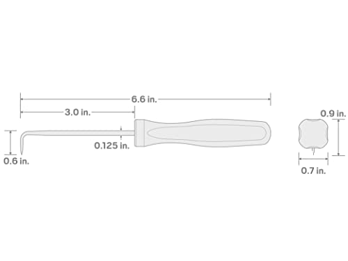 Image of TEKTON 90-Degree Pointed Pick (1 /8 x 3 in. shank) | PNH21103 | Made in USA