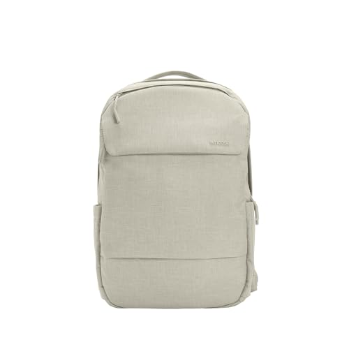 Incase Crosstown Backpack 20L – Durable Backpack Work, Travel & Daily Use – Faux Fur laptop pocket. External Zippered Pocket, Water Bottle Slips & Travel Pass-Through. Limestone