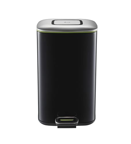 Image of Obsessions Stainless Steel Step Dustbin with Deodorizer Compartment, 12 Litres, Black