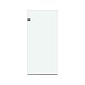 Single Fixed Glass Panel for Shower 30" x 76" | 3/8" Tempered Glass with Brushed Nickle Finish | Frameless Water Repellent Shower Screen by Fab Glass and Mirror