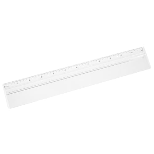 HOMSFOU 透明拡大鏡定規 軽量ポータブル精密測定ツール 学生 教職員向け製図用物差し