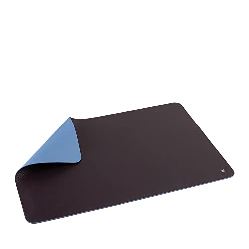 Dudu Sottomano Scrivania Ufficio In Pelle Bicolore Cm 61X40, Double-Face Arrotolabile, Antiscivolo Morbido Senza Cuciture Burgundy - 3