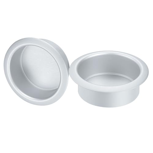 uxcell 2 Juegos Portavasos de Aluminio 1.34 x 4.02 pulg miniatura 1