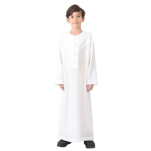 Thobe caftan musulman à manches longues pour ado