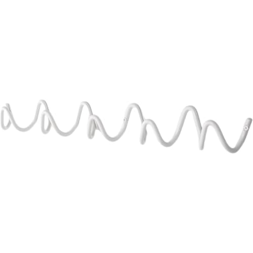 Figoday ウォールハンガー 北欧 波デザイン アイアン 玄関 壁 収納 コートハンガー フック アート インテリア おしゃれ 防錆 ブラック ホワイト ミニマル モダン 寝室 浴室 キッチン 省スペース (ホワイト,29*7.5cm)