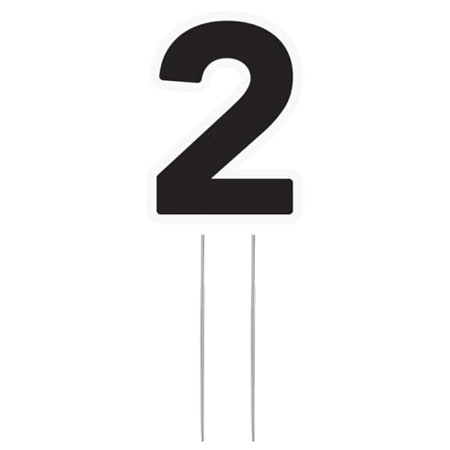Anderson's Small Number 2 Yard Sign, 24 Inches, Yard Card, Outdoor Décor, Lawn Décor, Number Signs