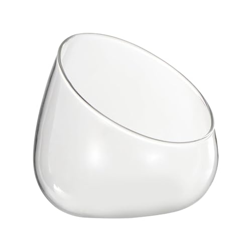 Wensmy Terrarium Glass Vase Containers Glass Slant Cut Bowl Desktop Diy Micro Landscape Bottle Glass Vase Candle Holders Wedding Decor Glass Air Plant Terrarium Hydroponic Planter