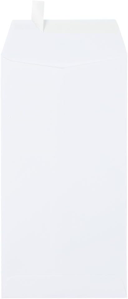 LUXPaper Open End Envelopes | Peel & Press | 6" x 11 1/2" | White | 70lb. Text | 250 Qty