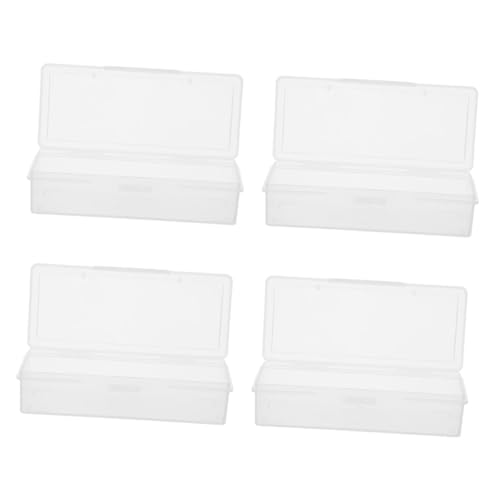 BUGUUYO Estuche De Viaje Transparente Para Bastoncillos De Algodón Portátil y Pequeño Con Dispensador Multifuncional Para Palillos y Discos De Algodón 4 Piezas Para Uso Viaje y Hogar