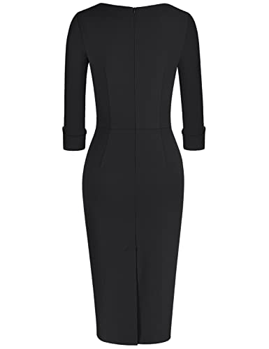 MUXXN Women's 60s Classy Sweetheart Neck Bandage Sheath Work Pencil Dress4