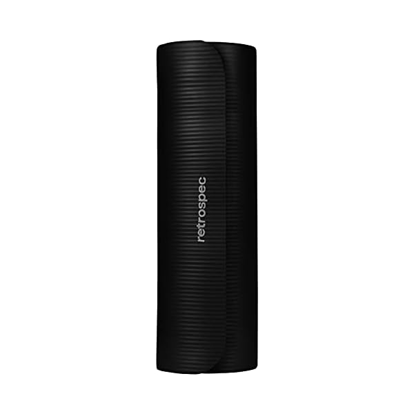 Retrospec-Solana-Yoga-Mat-1-12-Thick-wNylon-Strap-for-Men-Women-Non-Slip-Exercise-Mat-for-Yoga Retrospec Solana Yoga Mat 1" Thick w/Nylon Strap for Men & Women - Non Slip Exercise Mat for Home Yoga, Pilates, Stretching, Floor & Fitness Workouts - Black