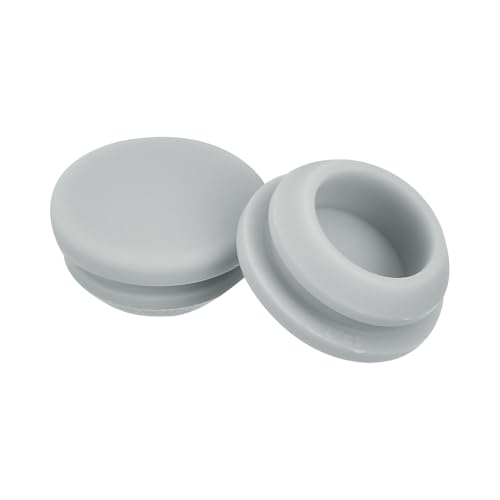 Image of MECCANIXITY 6pcs Silicone Snap in Locking Hole Plugs,13.5mm /0.5 Inch Mounting Diameter Narrow Groove Width 2mm Panel Seal Cover Round for Kitchen Bulkheads Waterproof Sealing Plugs Grey