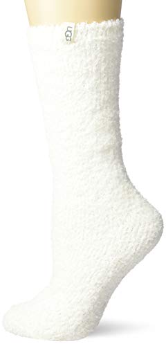UGG Women's Alice Cozy Gripper Sock, White, One Size