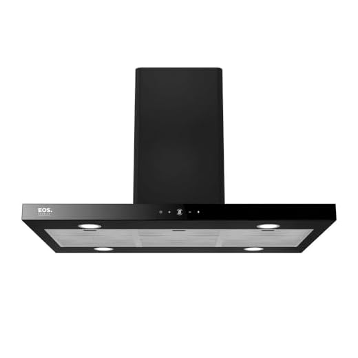 Coifa de Ilha Eos Preto 90cm