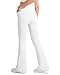 JOCMIC Girls Flare Leggings Kids Bell Bottom Pants Cross High Waisted Dance Yoga Flared Leggings White 11-12 Years