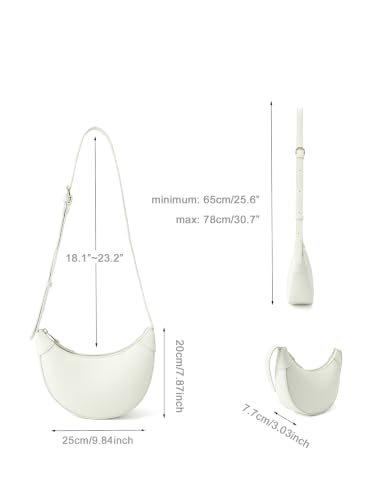 Image of Cresent Crossbody Bag for Women Purse Small Shoulder Sling Moon Bags | Trendy Vegan Leather Dumpling Hobo Bag for Casual Daily