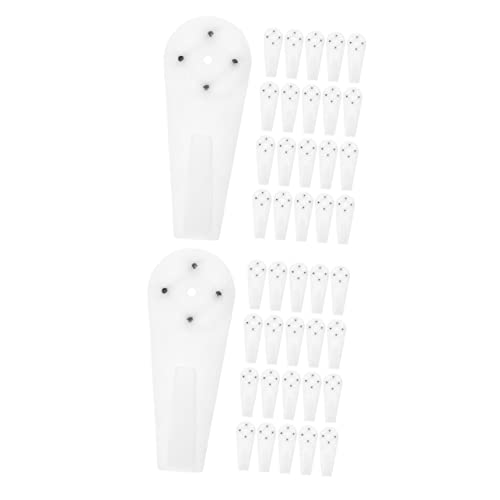 Image of DOITOOL 100pcs Invisible Picture Hanger Non-Trace Wall Hooks for Concrete Stucco Easy Installation Picture Hanging for Frames Artwork and More