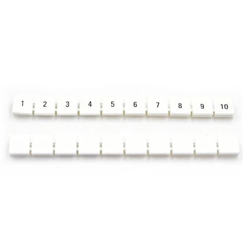10Pcs ZB10 10-Slot DIN Rail Terminal Block Marker Strip with Printed Number for Easy Wire Identification(91-100)