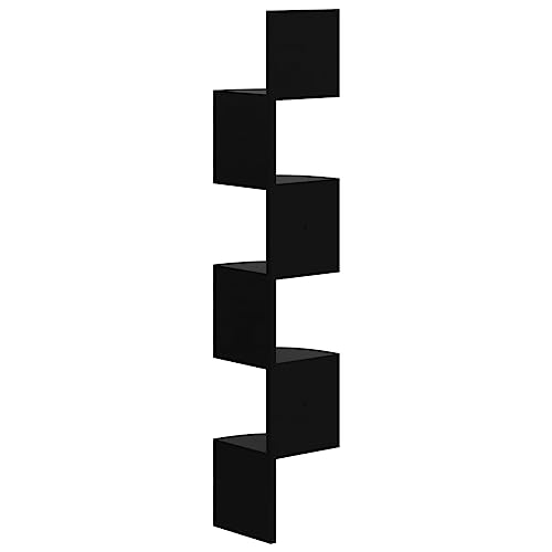 Étagère d'angle moderne noir brillant : optimisez chaque coin vide - 4