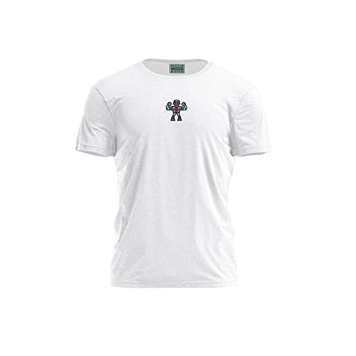 T-Shirt Blanc Homme Butswi-101131-L taille L vêtement coton col rond