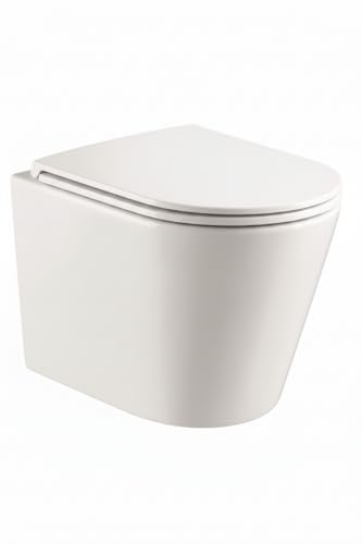 Aquore | TURÍN Inodoro Suspendido BTW Blanco Brillo | Sistema Tornado, Diseño Moderno | Referencia 388967 | Medidas 35,5 Ancho x 51,5 Fondo x 36,5 cm Alto