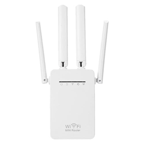 WiFi Repeater WiFi Extender Signal Booster, Signal Amplifier for Home, Long Range Internet Extender WiFi Booster Faster Wireless Router Extender, 1-Tap Setup DH-WR09 White