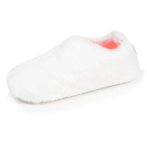 Isotoner - Zapatillas extra ligeras para mujer, piel sintética, suela de goma antideslizante, 37/38 EU, marfil