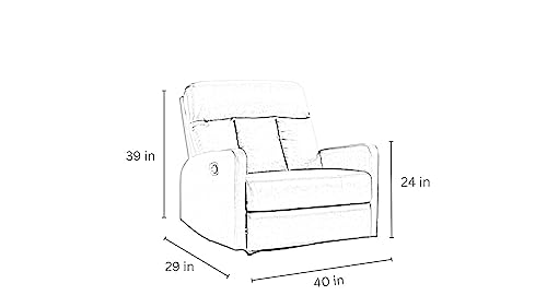 Image of Torque - James 1 Seater Leatherette Manual Recliner | Recliner Sofa /Chair for Living Room, Bedroom, Office (Brown) | 1 Year Warranty