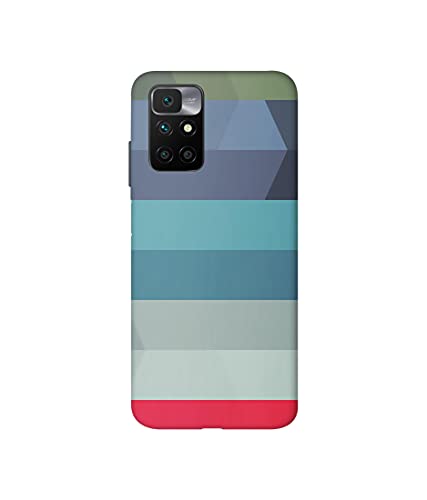 Image of Colorful Lines Design 3D Printed Hard Back Case Cover for Mi Redmi 10 Prime