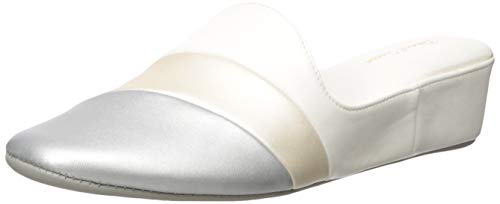 Daniel Green Womens Denise Metallic Mules Flats Casual - White - Size 6.5 M