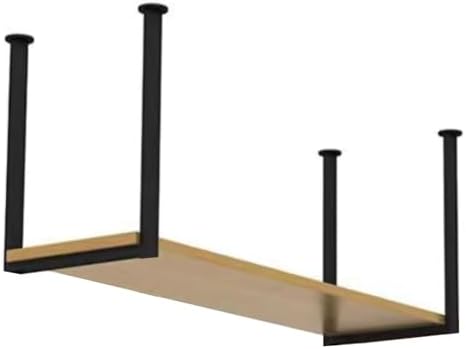 Heavy Duty Ceiling Mount Shelf Bracket - Metal Hanging Support for Sturdy Shelving, Includes Screws, Easy Installation, No Plank Needed, Perfect for Home & Office Storage