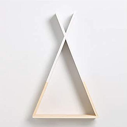 Nacnic - Estantería de Pared Madera Pequeña - Triangular Blanca - Estante Balda Flotante - Decoración Nórdica Hogar y Almacenamiento Organizador
