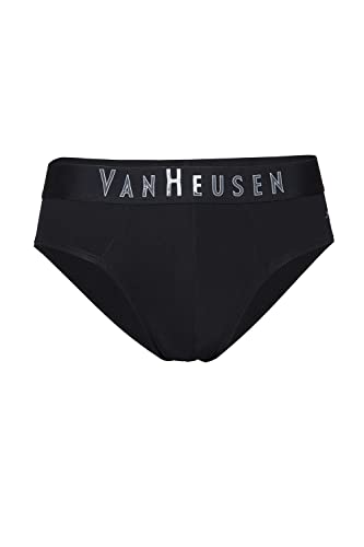 Image of Van Heusen Men Breathable AIR Series Active Briefs - Polyamide Elastane - Swift Dry, High Stretch Mesh 40007 Pure Black01 L (Pack of 2)