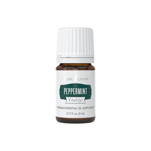 Young Living Peppermint Vitality Essential Oil | 5 ml | Refreshing & Invigorating Aroma for Home...