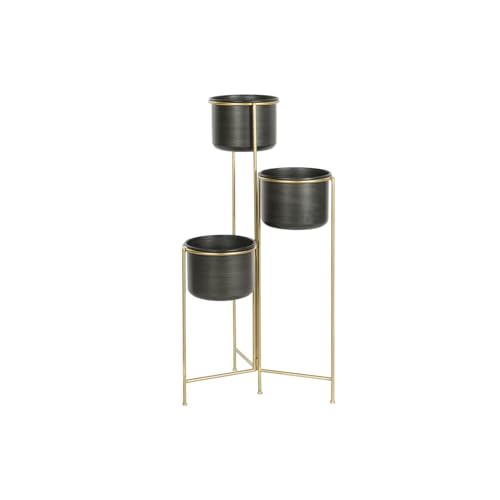 Macetero metal de haute qualité et jardinière dorée 80 cm